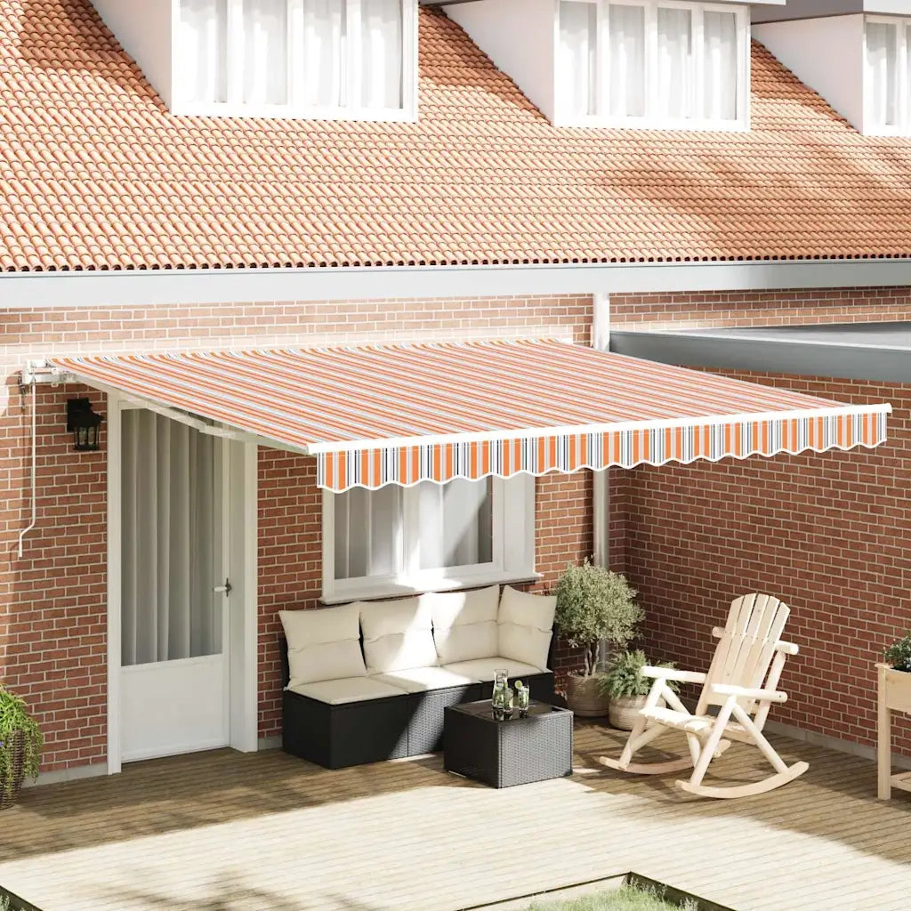 Tenda retrattile Multicolore 400 × 350 cm Tessuto e Alluminio 3330761