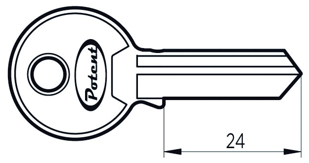 Potent CHIAVE GREZZA PER SERRATURE SERIE C-1600 5.00 pz