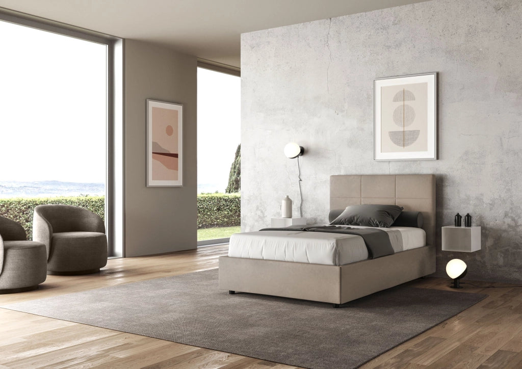 Letto 1 Piazza e Mezzo 120x190 cm Senza Rete Mika Sabbia