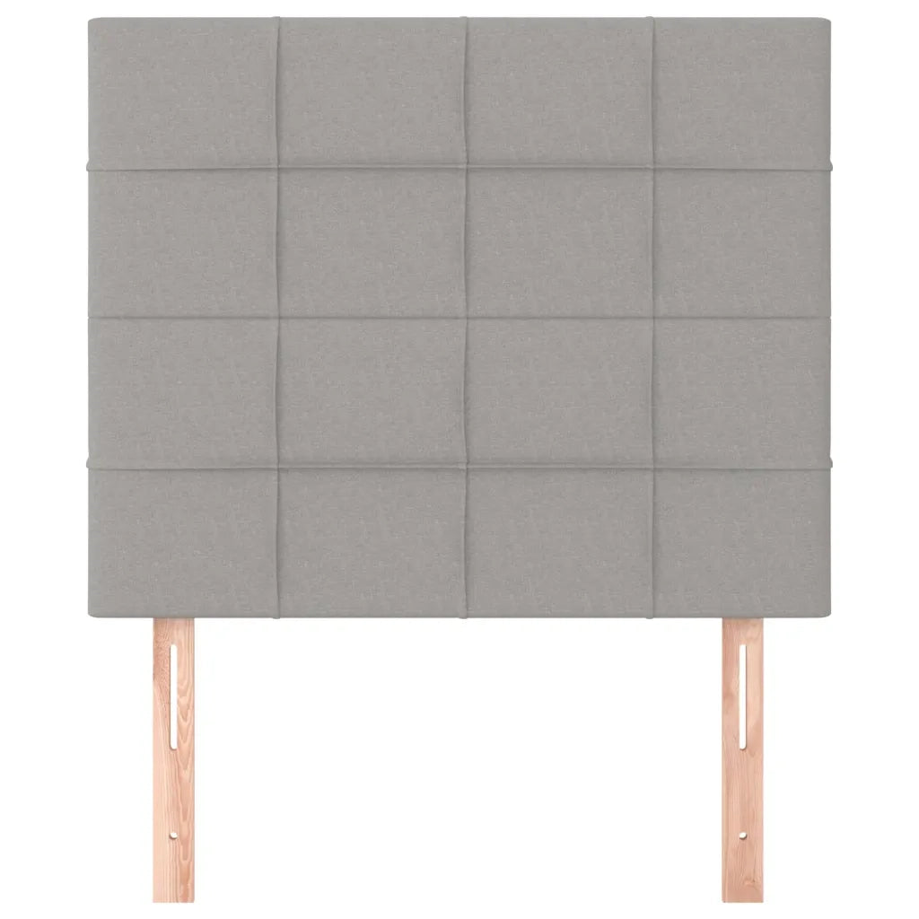 Testiera | Testata Grigio Chiaro 80x5x118/128 cm Tessuto