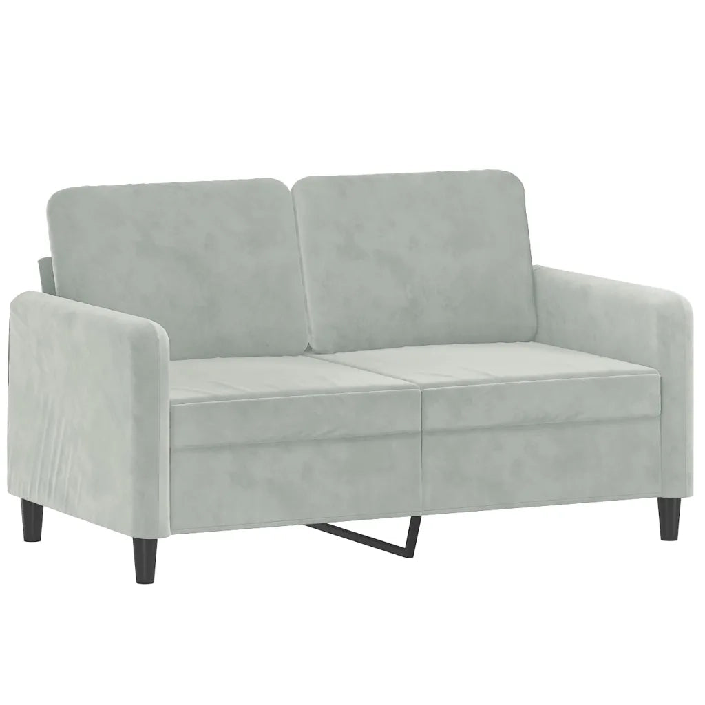 Divano a 2 Posti Grigio Chiaro 120 cm in Velluto 359432