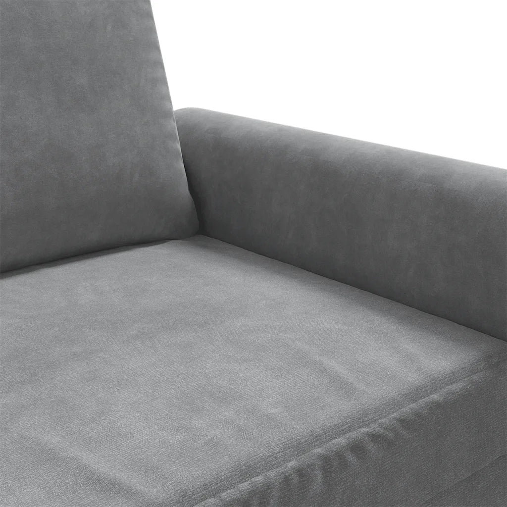 Divano a 2 Posti grigio scuro140 cm in Velluto 359530