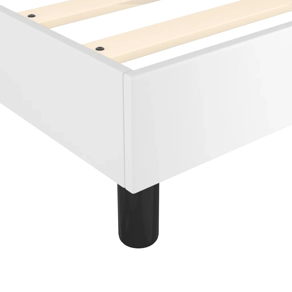 Struttura Letto a Rete a Molle Bianco 140x200 cm in Similpelle