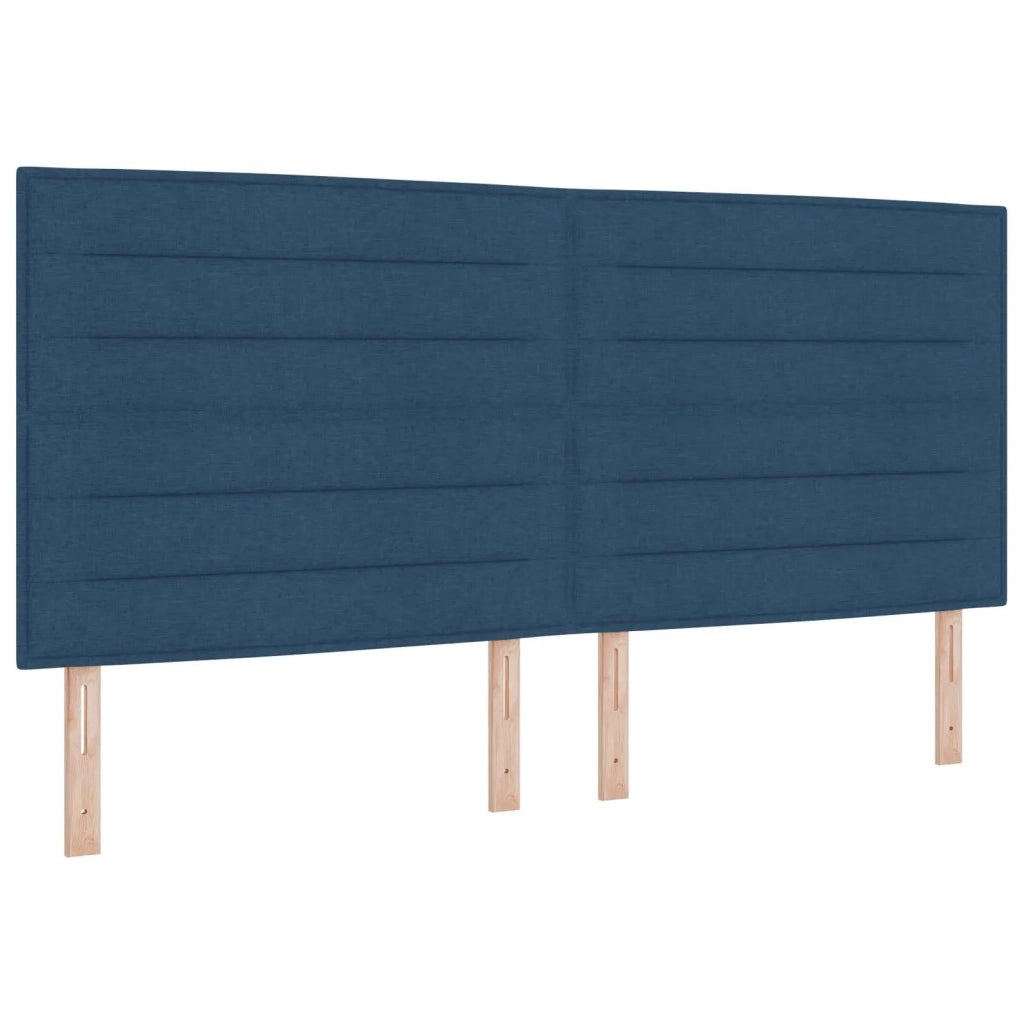 Letto box spring con materasso Blu 200 x 200 cm Tessuto 3453485