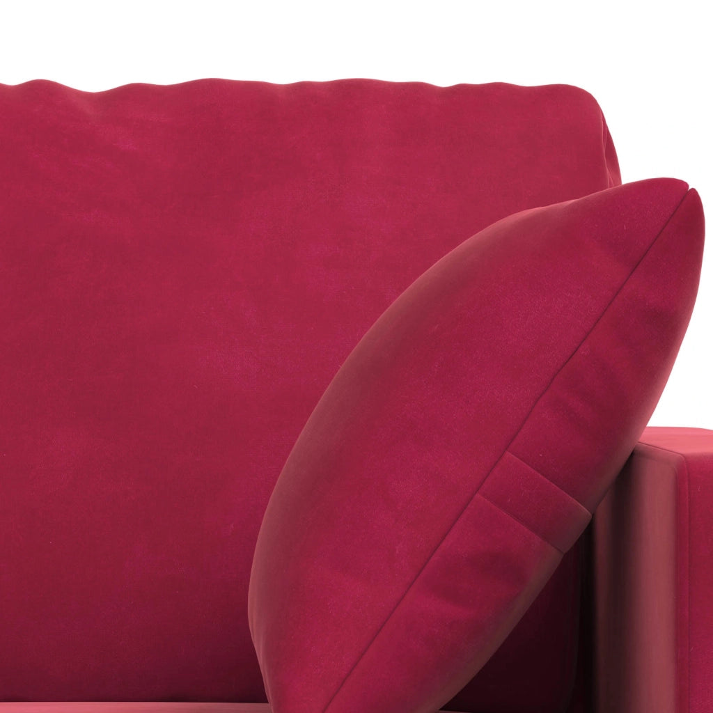 Set di divani 2 pz Rosso Vino Velluto 3407630
