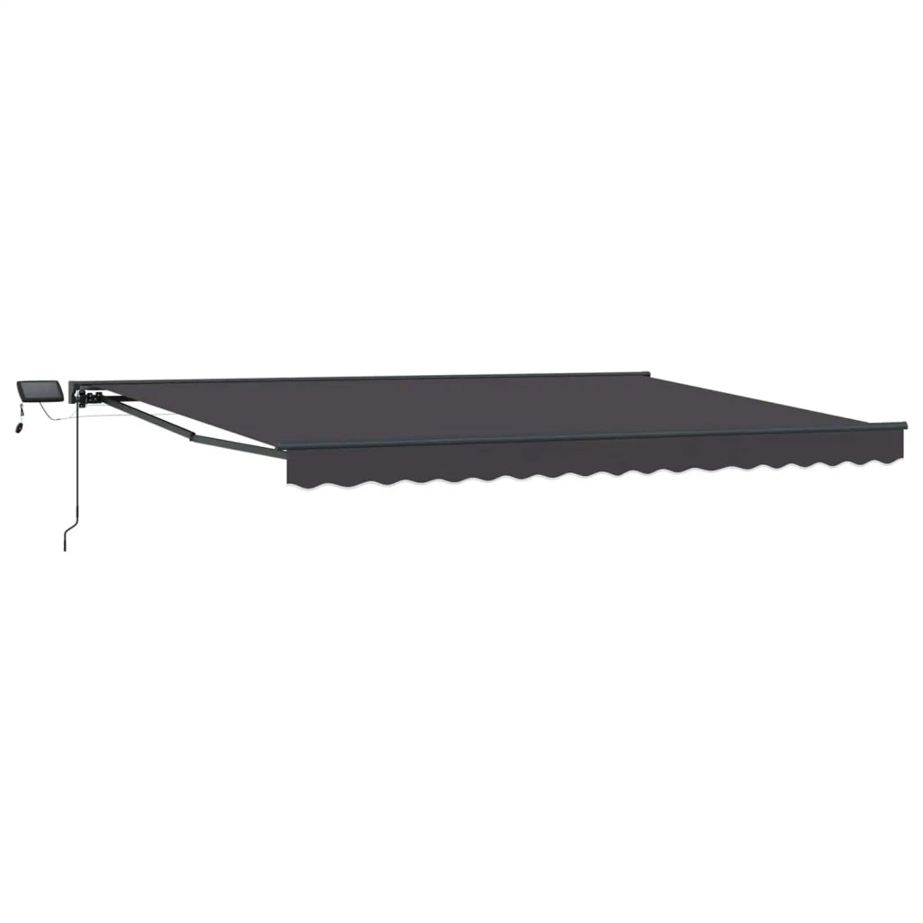 Cornice per Tenda Manuale con LED Antracite 5 × 3,5 m 3420936