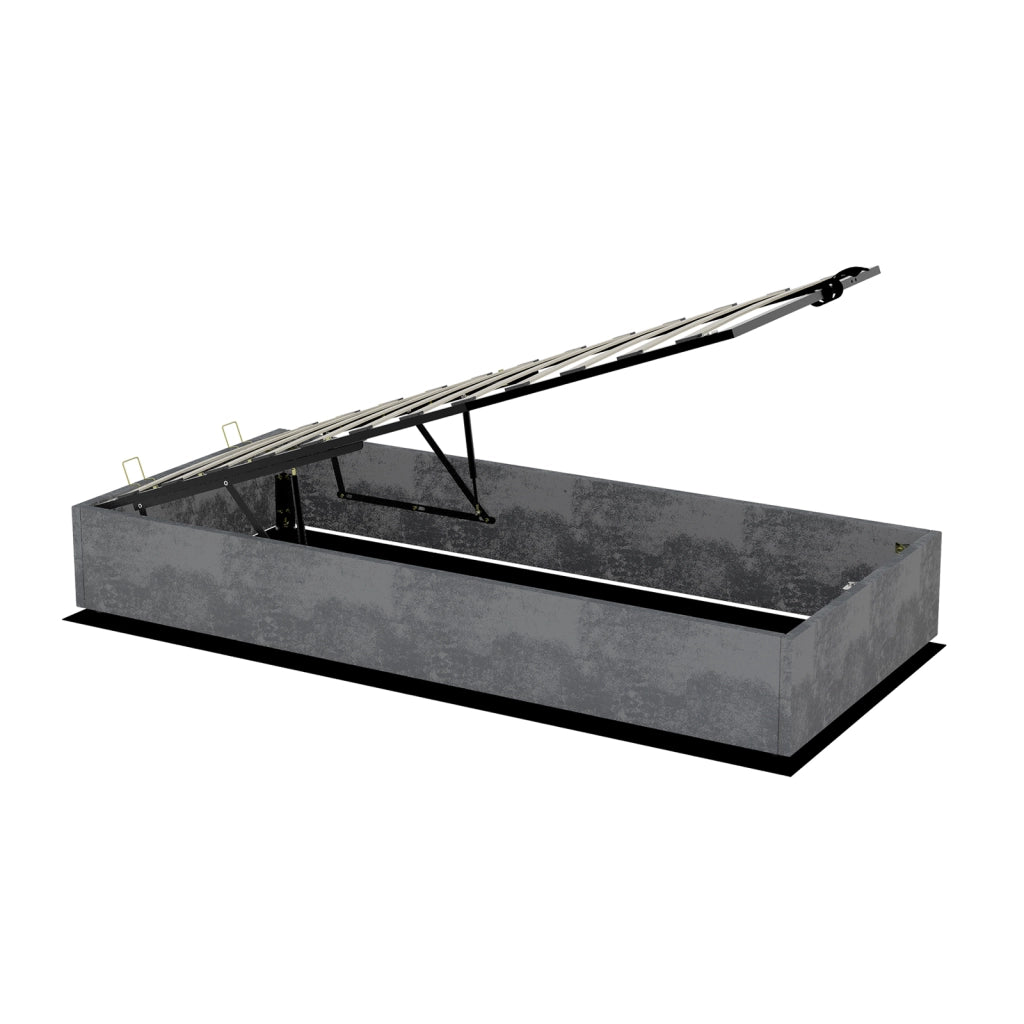 letto telaio tessuto grigio 90 x 200 cm