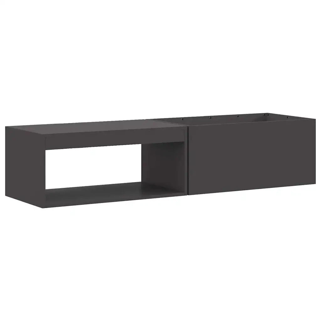 Focolare Nero 160 x 45 x 35 cm Acciaio