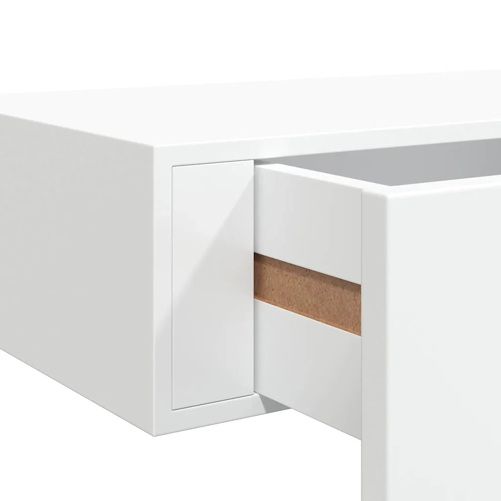 Scaffali con Cassetti da Parete 2 pz Bianchi 40x23,5x10 cm MDF 330242