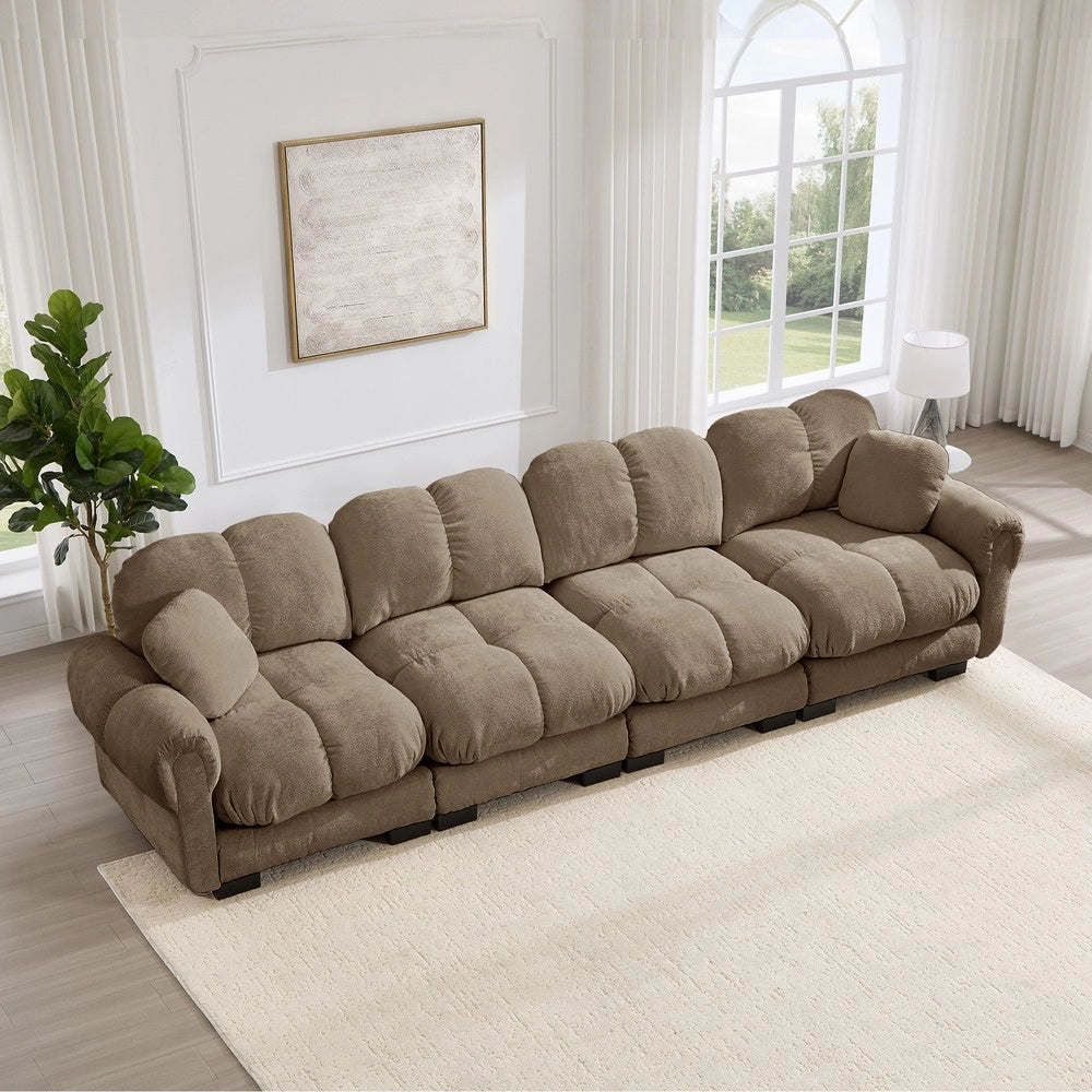 Poltrona relax imbottita ¨C Minimal ¨C marrone tessuto con braccioli schienale ergonomico