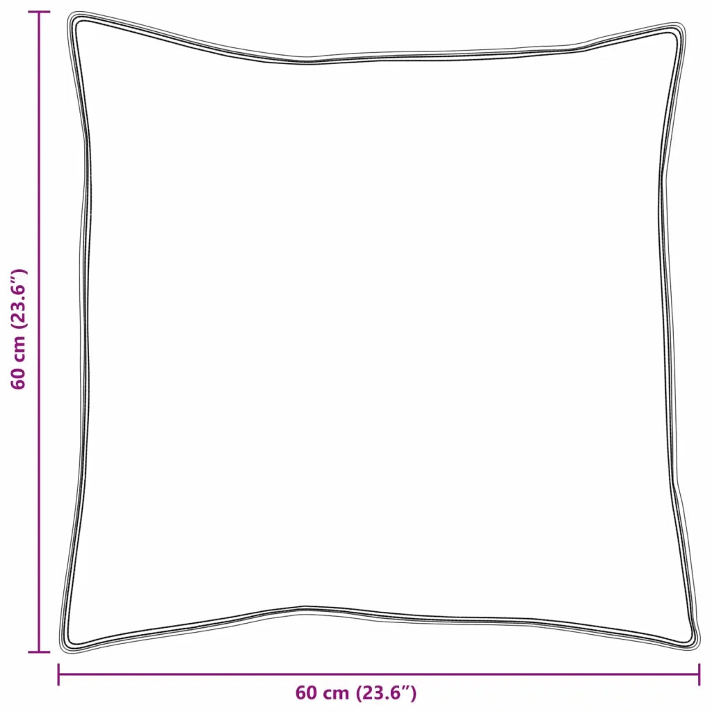 Cuscino con cuscino 2 pcs Bianco 60 x 60 cm Cotone 42007709