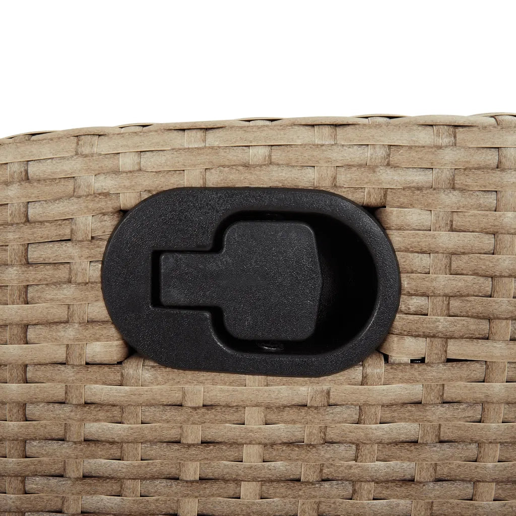 Set Pranzo da Giardino 5 pz con Cuscini Beige Misto Polyrattan 3213449