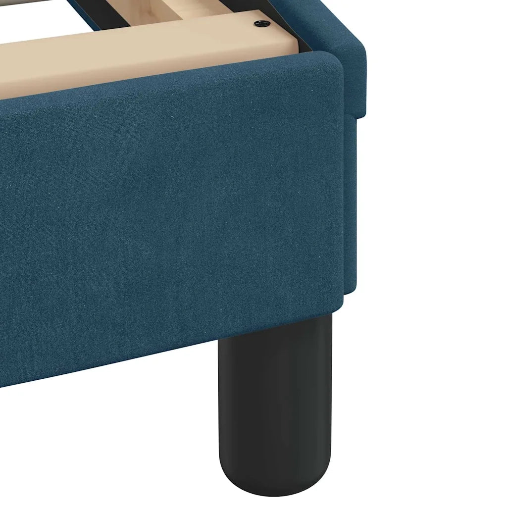 Letto con Materasso Blu 140x190 cm in Velluto 3208656