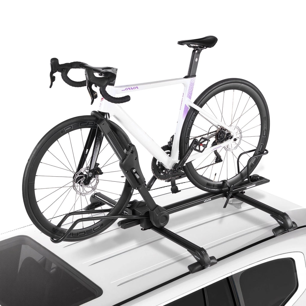 Portabici da Tetto CT-8906 Pieghevole in Alluminio per Auto, Supporto Bici Portapacchi Carico 15 kg per Ruote 20-29 Pollici