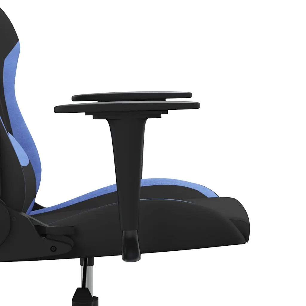 Sedia da Gaming Nero e Blu in Tessuto 345497