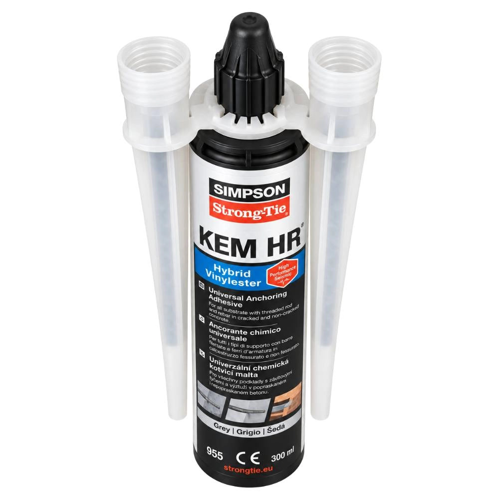 Kem hr 955 vinilestere ibrido 300ml certificato sismico c1 c2 indurimento veloce resistenza raggi uv acqua terremoto