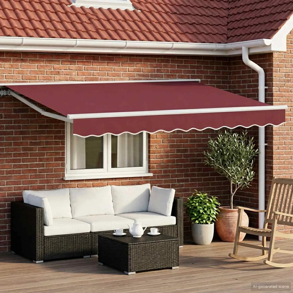 Tenda retrattile manuale Borgogna 3 x 2,5 m 3420216