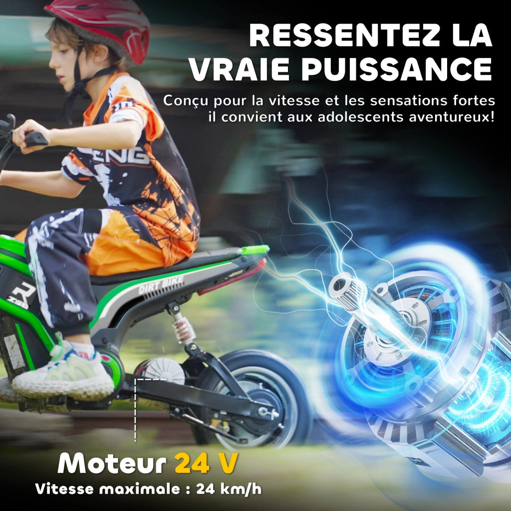 Moto elettrica per bambini ¨C Minimal ¨C 12'' verde