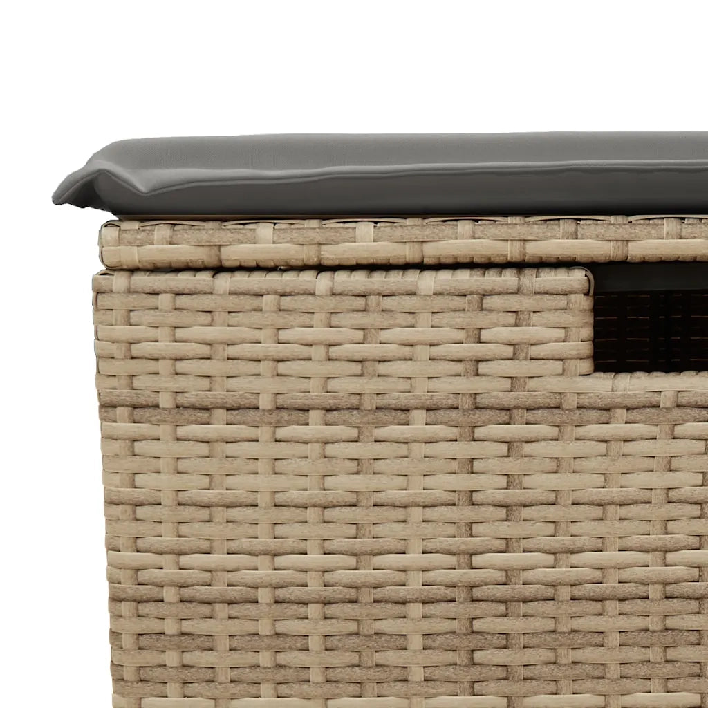 Set Divano da Giardino 6 pz con Cuscini Beige in Polyrattan 3325485