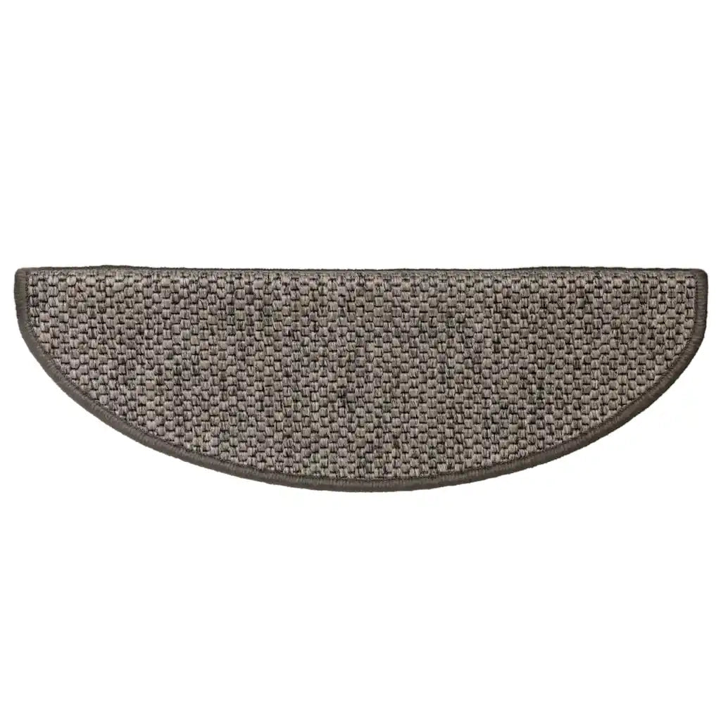 Tappeti Adesivi per Scale Sisal 15pz 65x21x4cm Grigio e Beige 326872