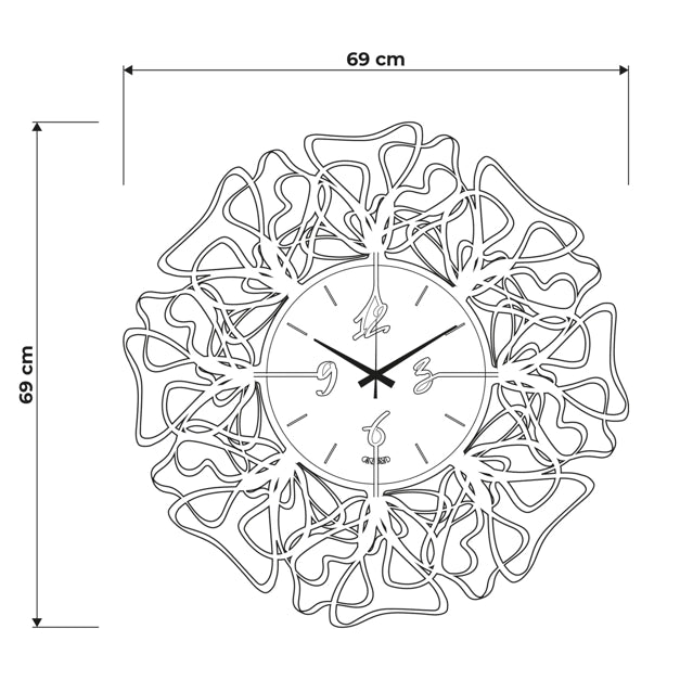 LINEA Nero / Bianco Marmo, Orologio, Arti e Mestieri