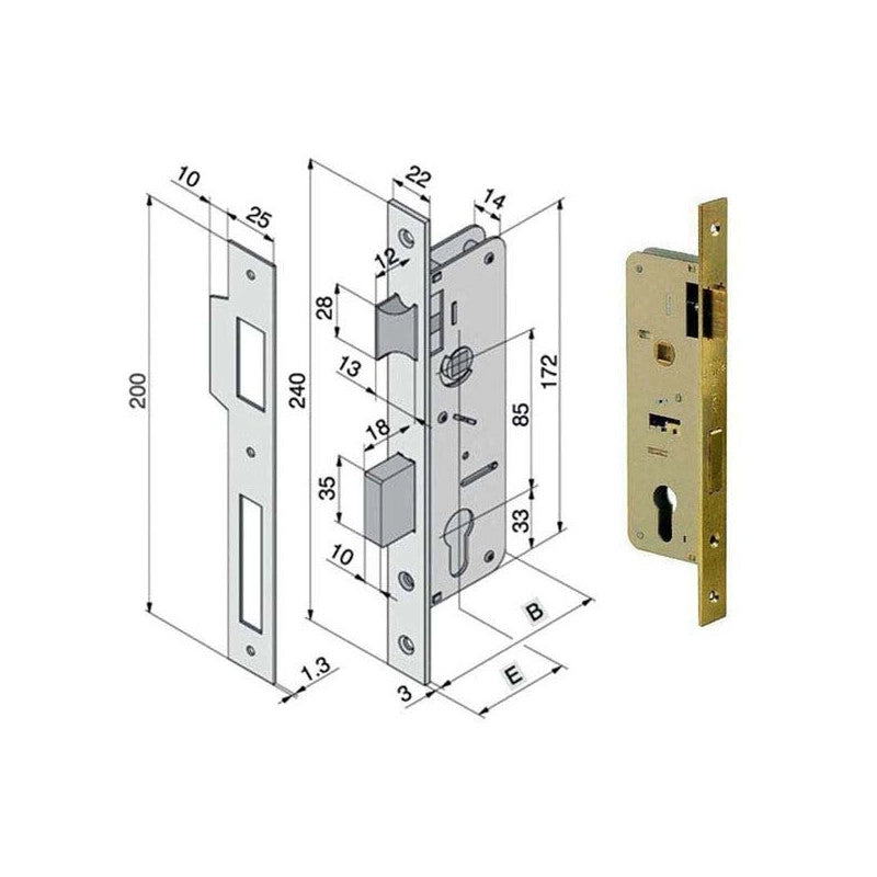 Serratura Inf.Legno 015.50.00.0 Welka