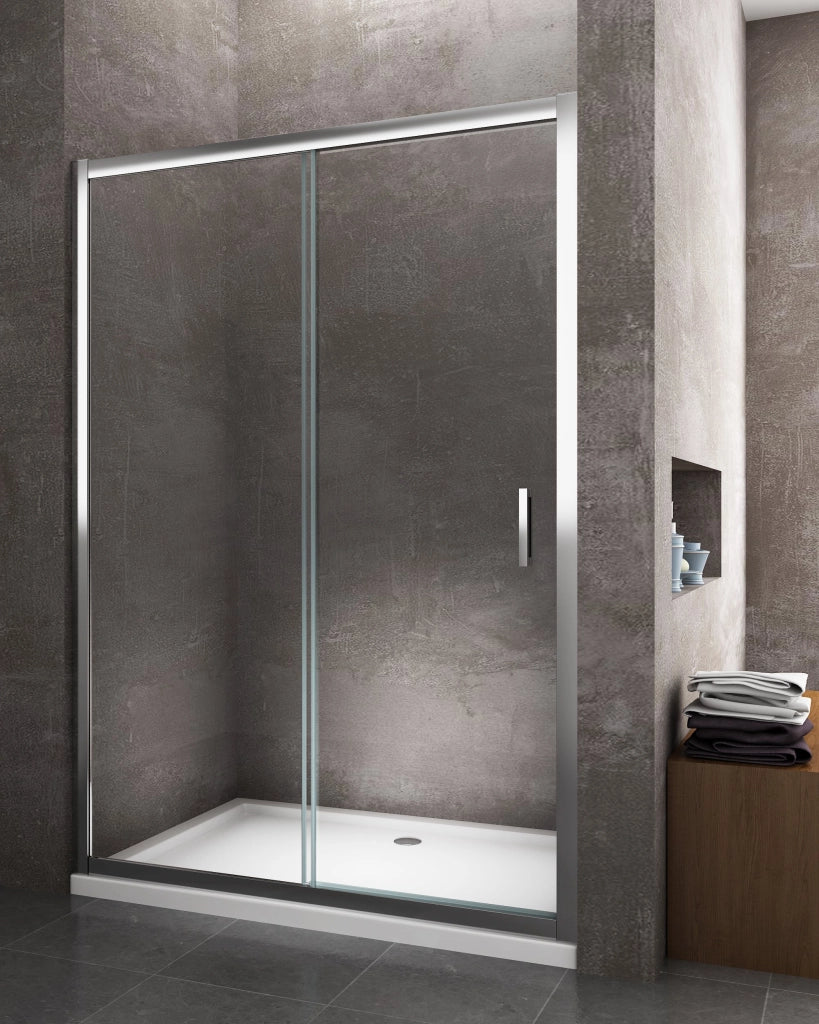 Porta doccia vetro 6 mm per installazione in nicchia Altezza 190 cm installazione reversibile cm 115-120