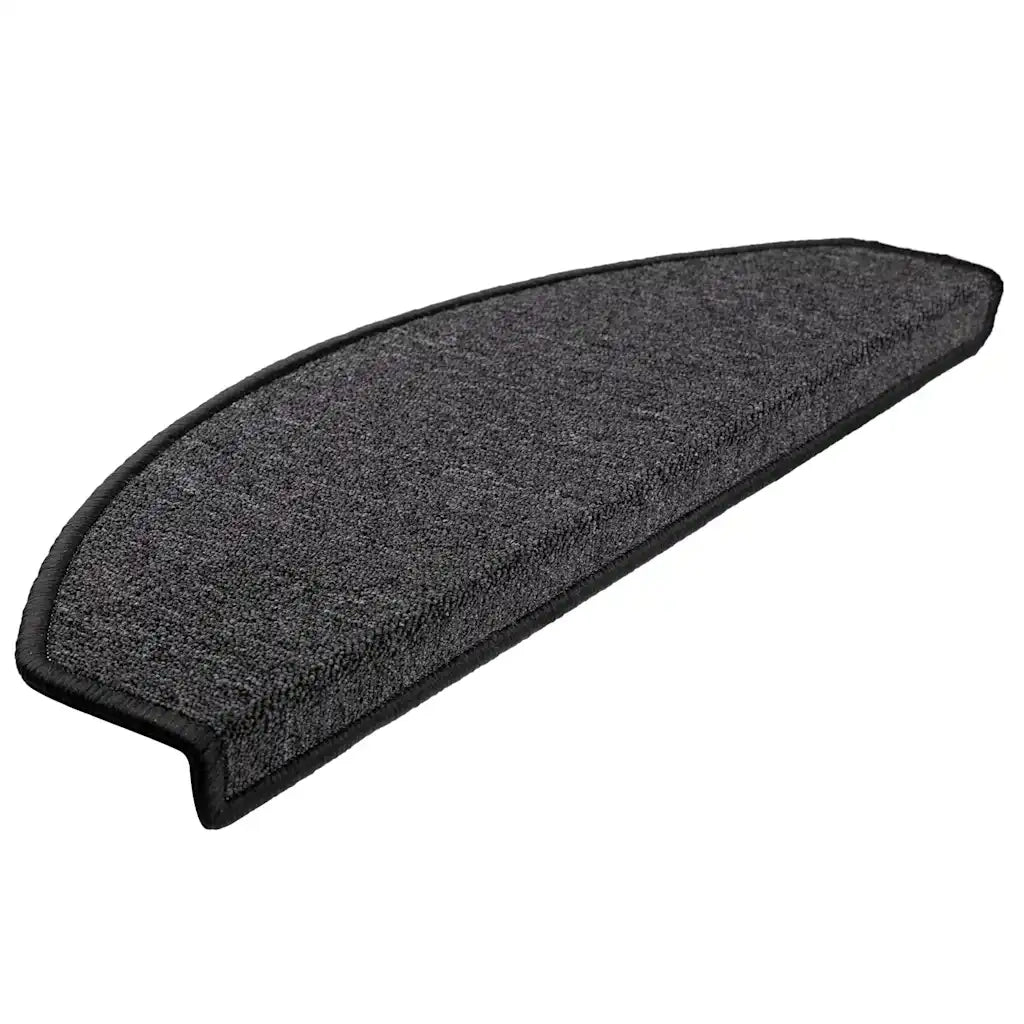 Tappetini per scale 30 pz 65x24x4 cm Antracite Semicircolari Grandi 3365749