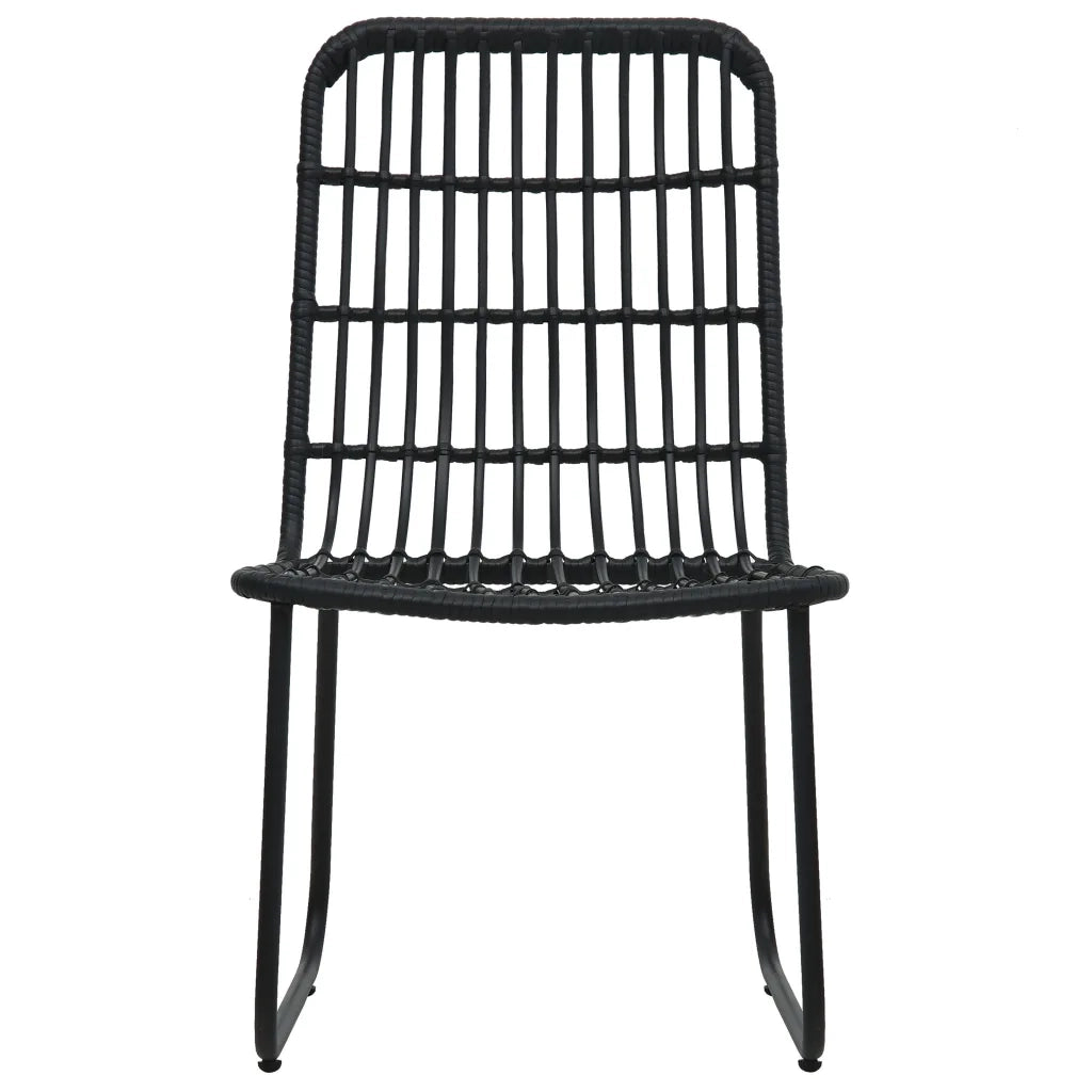 Set da Pranzo da Giardino 7 pz in Polyrattan e Vetro