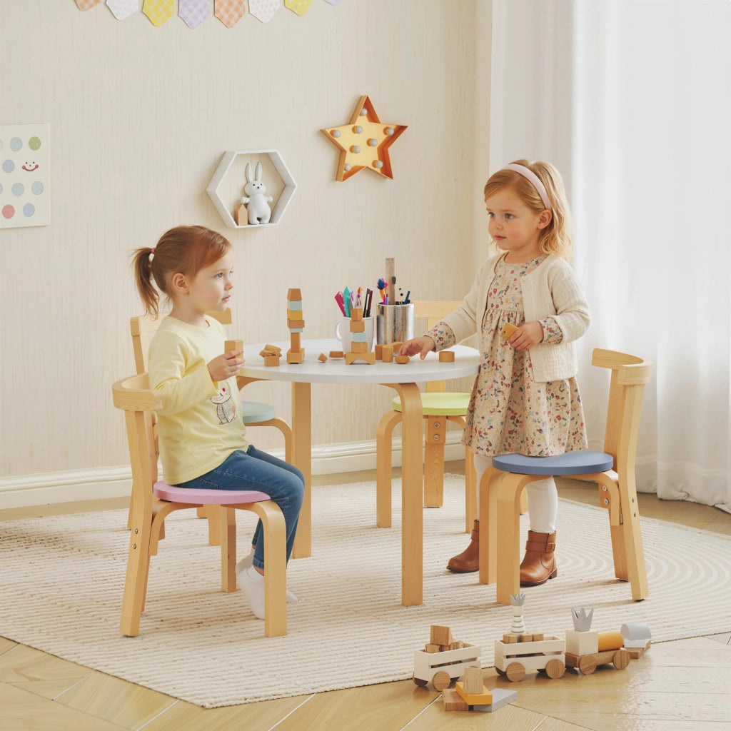 Set sedie e tavolo bambini ¨C Minimal ¨C legno colorato