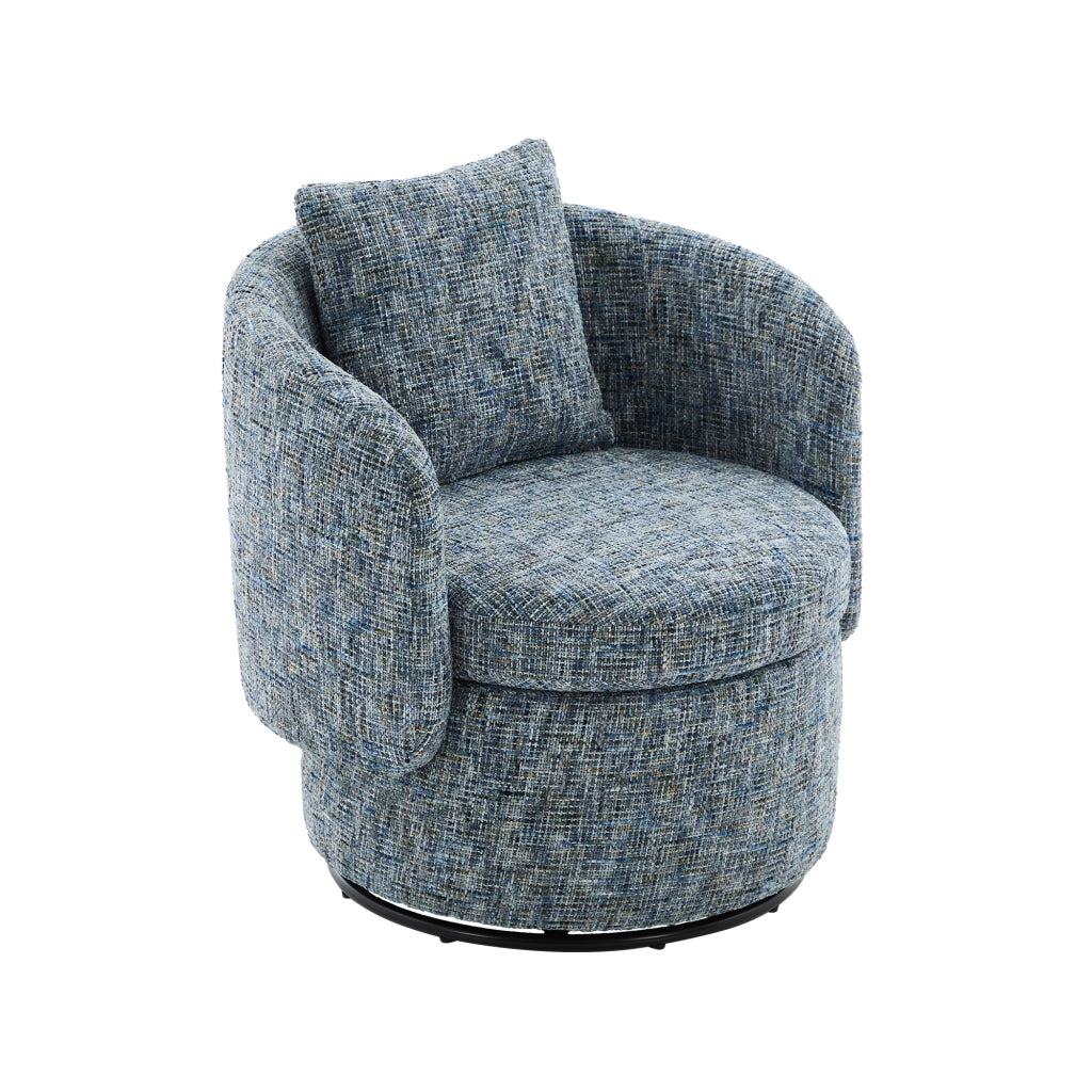 Poltrona Girevole con Vano Contenitore e Cuscino ¨C Xylo ¨C Blu