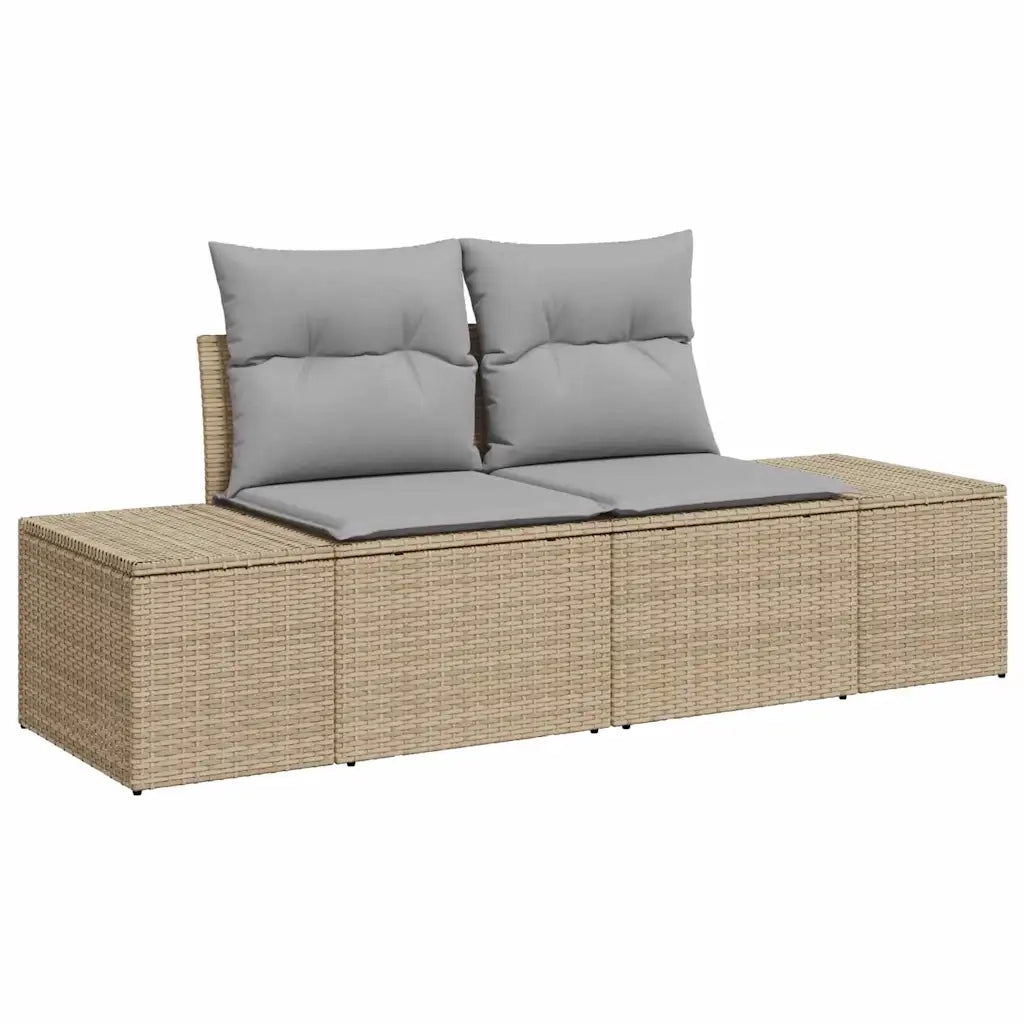 Set Divano da Giardino 8 pcs Beige Poly Rattan 3358730