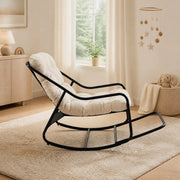 SEDIA A DONDOLO 75x116x82 cm Acciaio Bianco
