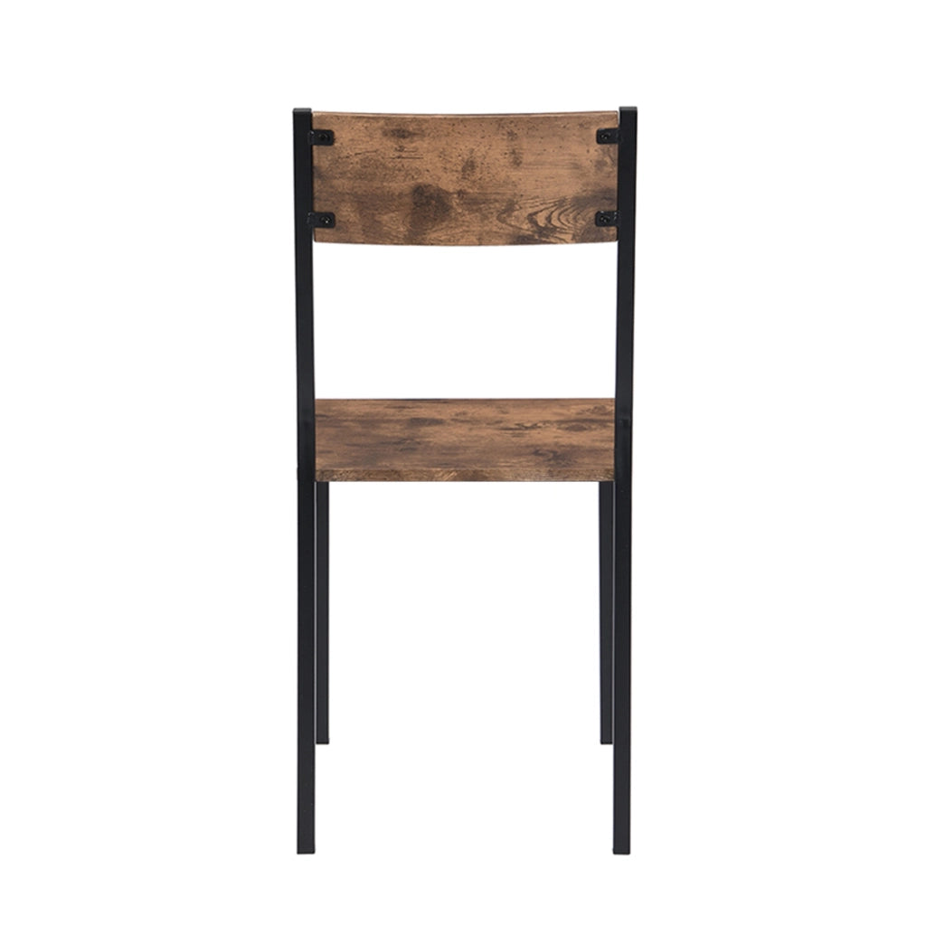 Set pranzo con tavolo 70x70 cm e 2 sedie; marrone