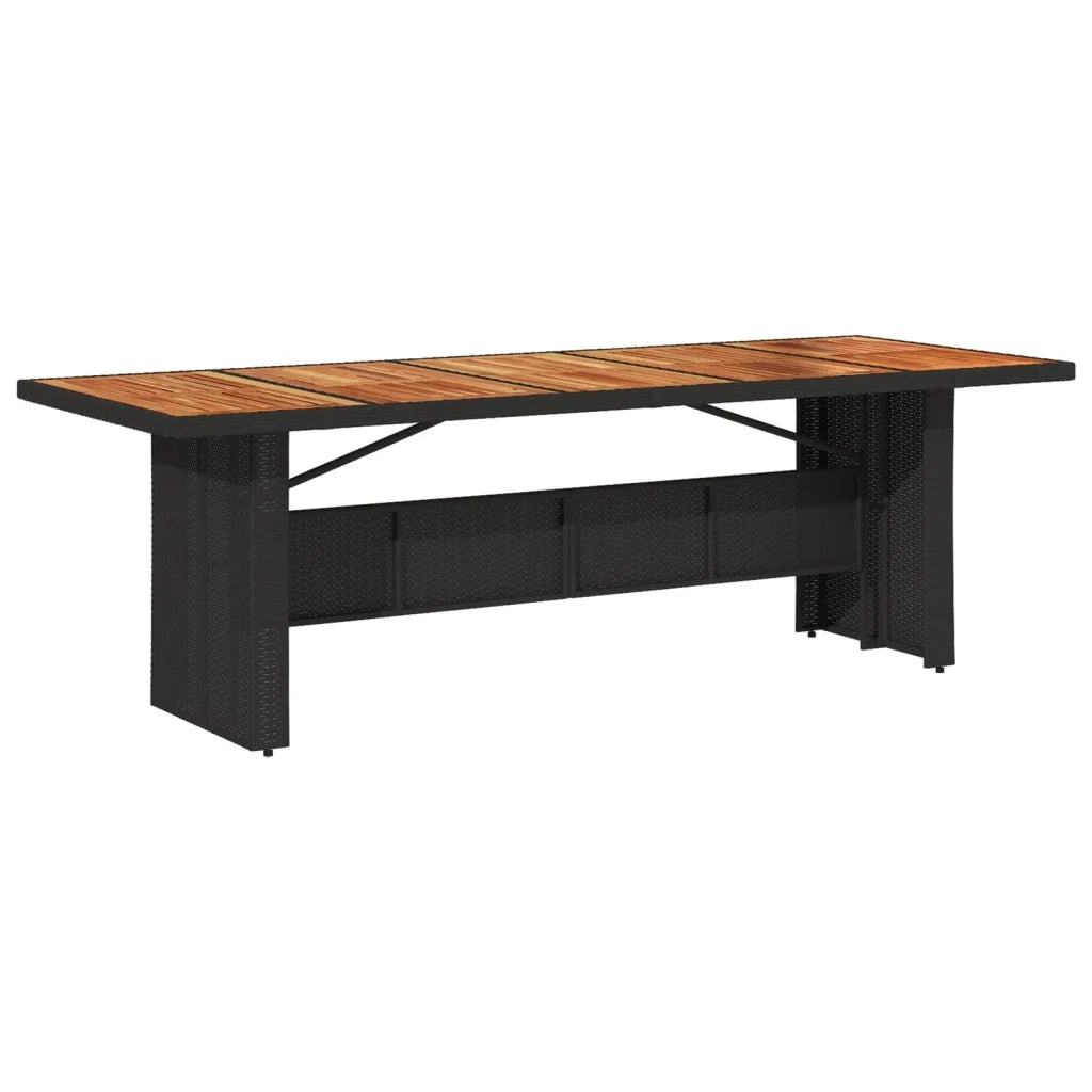 Set da Bistrò da Giardino 11 pz con Cuscini Nero in Polyrattan 3277268