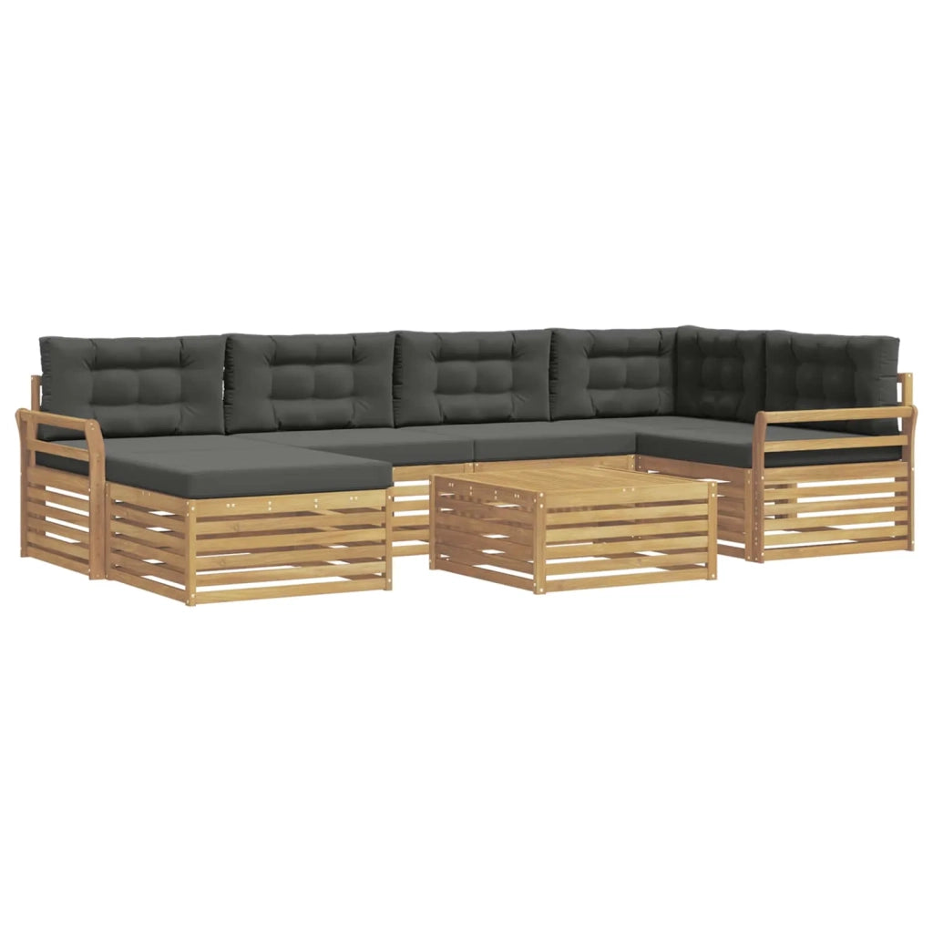 Set di divani da esterno 7 pz Bianco e Antracite 3390807