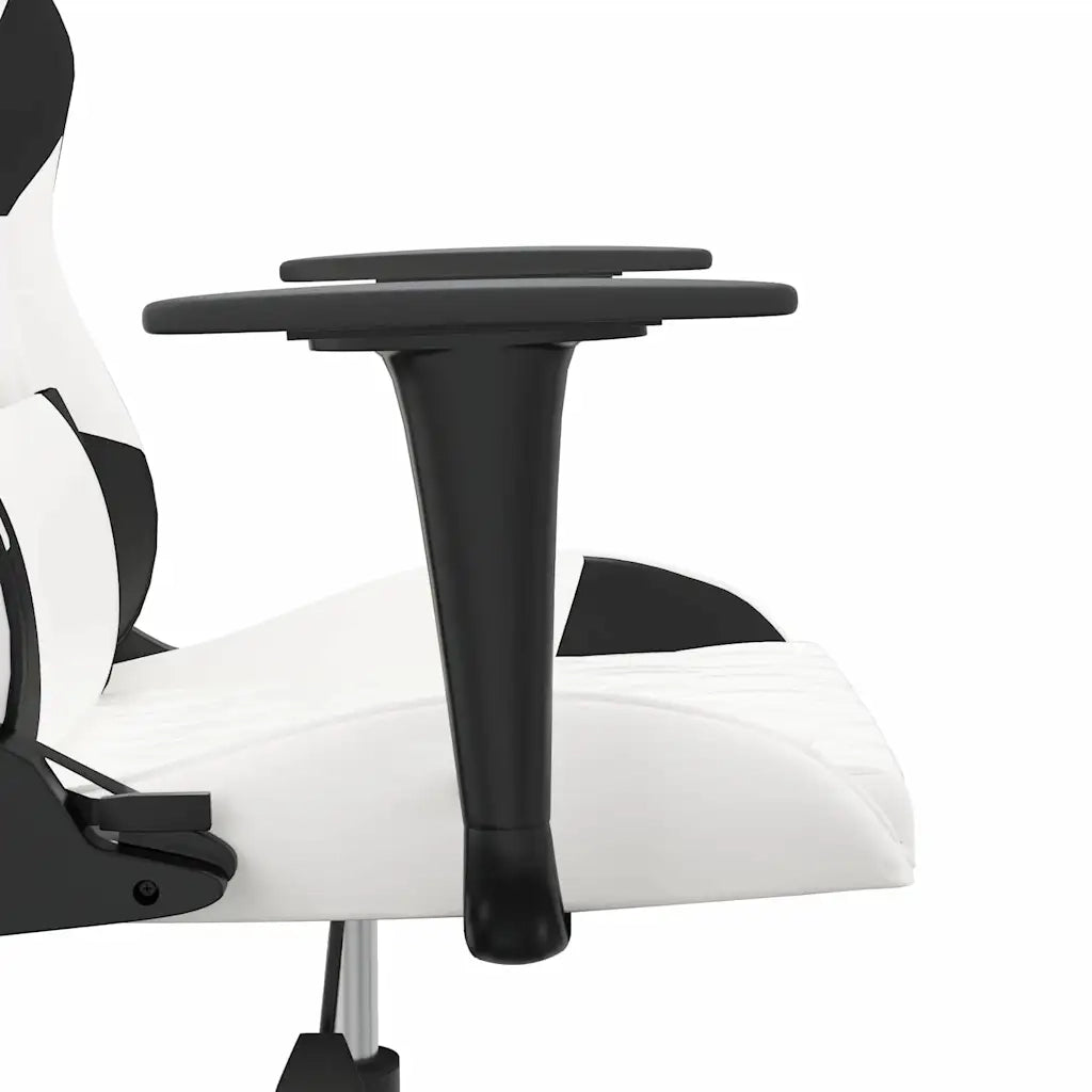Sedia da Gaming Massaggiante Bianco e Nero in Similpelle 345520
