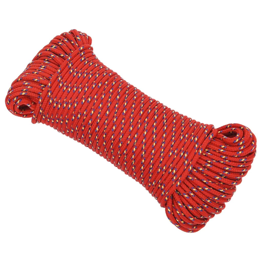 Corda multiuso 5 mm 100 m Rosso PP 150 kg Carico massimo 3473253