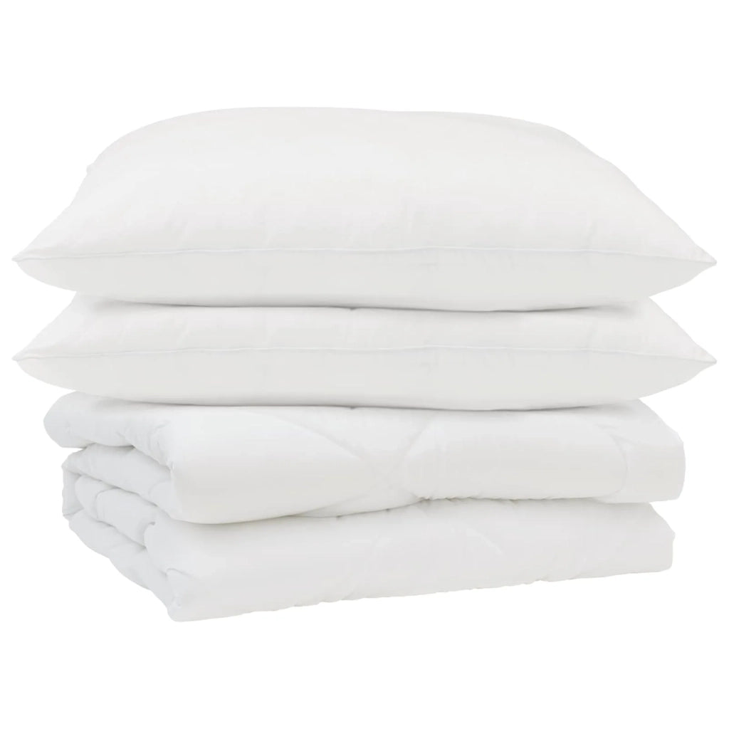 Duvet Estivo con cuscino 3 pcs Bianco Microfibra 3377275