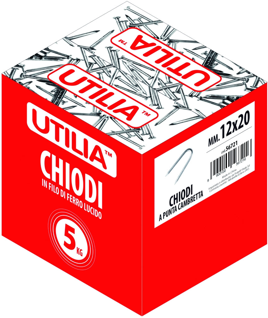 Utilia CHIODO A PUNTA CAMBRETTA mis. 12x20 mm. 5.00 kg