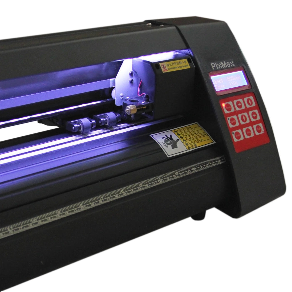 Plotter per Taglio Vinile Guida Laser Abbonamento 12 Mesi Software da Taglio - LED - 720mm & Pressa a Caldo Termopressa per Sublimazione Transfer - 5 in 1