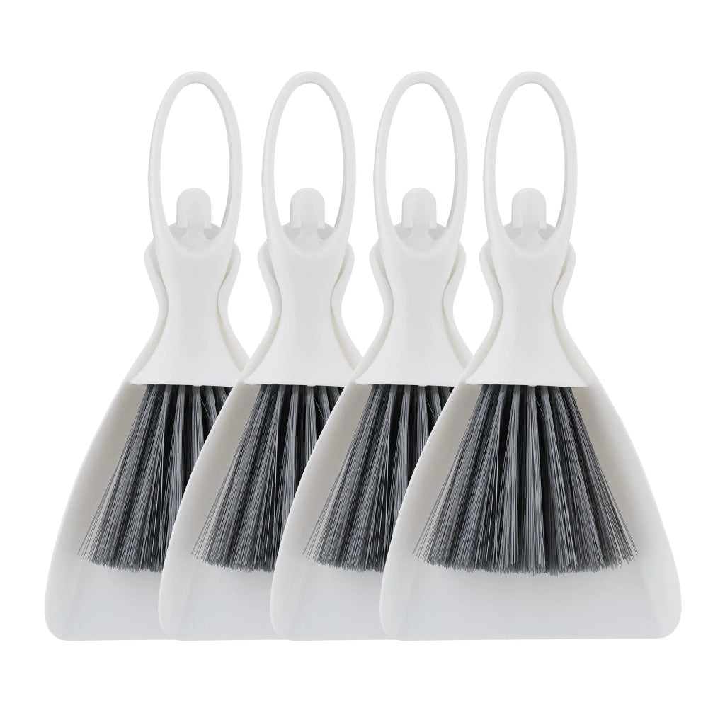 Set di 4 scopini design moderno cucina utilizzo facile salva-spazio 25 x 10 x 3 cm in plastica nera 13_0014568