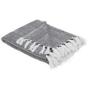 Coperta in cotone Nero 130 x 160 cm Copriletto boho stile costiero