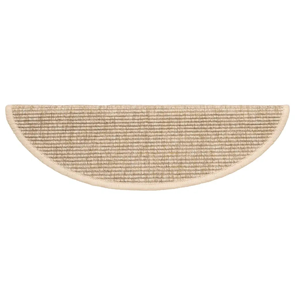 Tappetini per scale 15 pz | Gradini per Scale 56x17x3 cm Beige chiaro Semicircolari