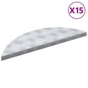 Gradini per Scale 15 pz | Tappetini per scale autoadesivi Argento 60 x 18 x 2,5 cm Alluminio