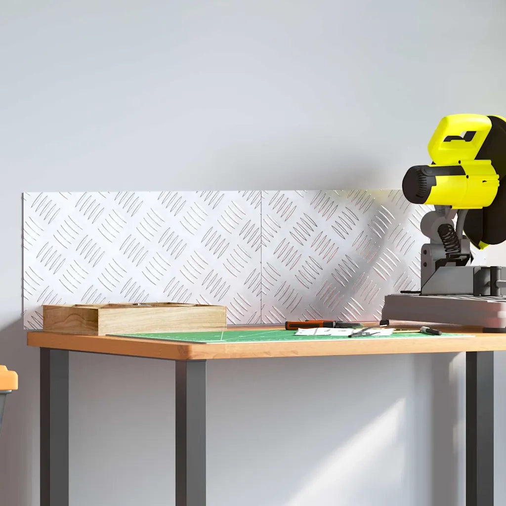 Gradini per Scale 2 pz | Tappetini per scale autoadesivi Argento 50 x 25 cm Alluminio