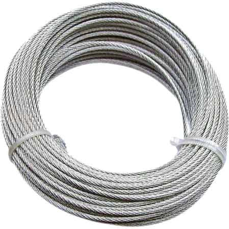FUNE ACCIAIO INOX Ø 5 mm - rotolo 10 mt