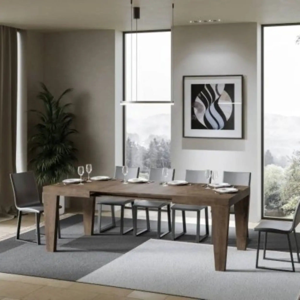 Tavolo allungabile 140/244x90 cm Spimbo colore noce