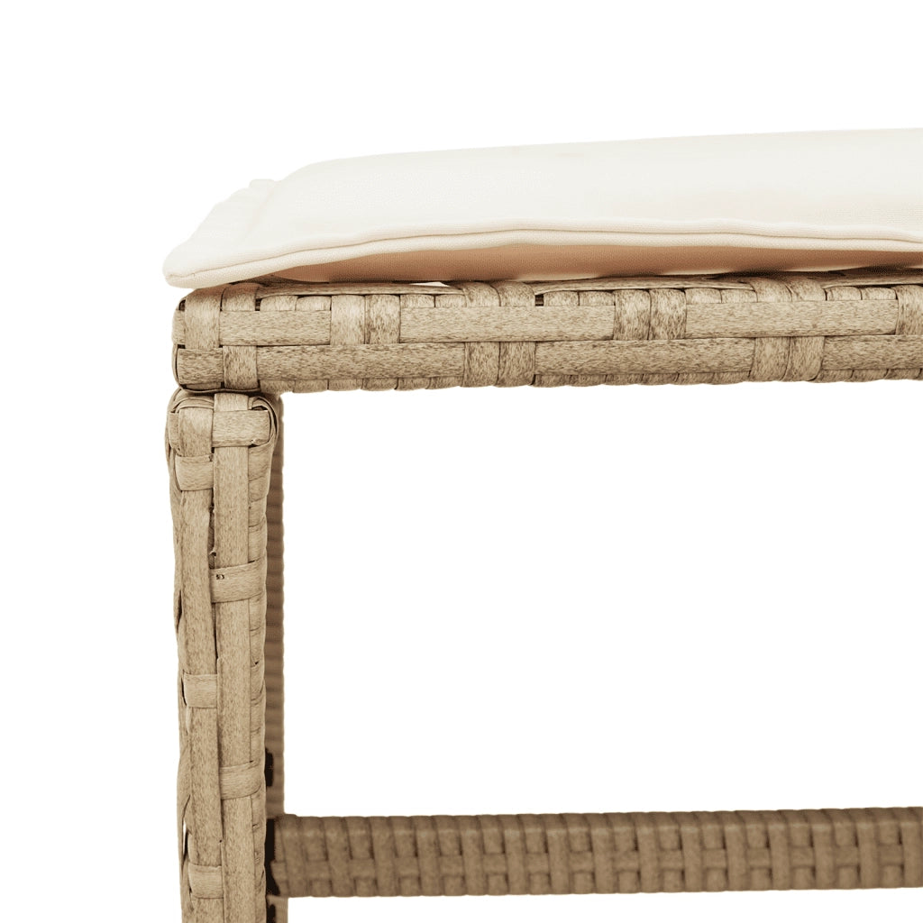 Set da Pranzo da Giardino 13 pz con Cuscini Beige in Polyrattan 3211342
