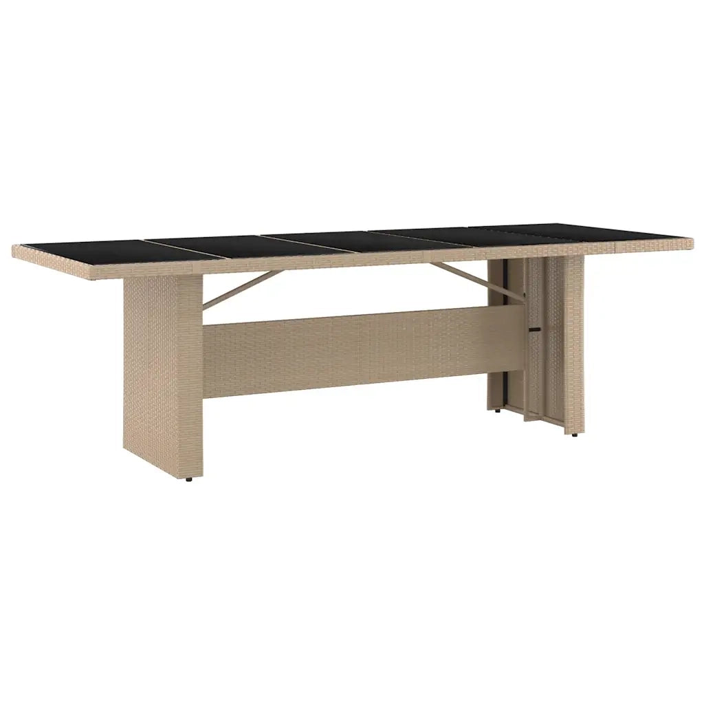 Set Bistrò da Giardino 11 pz con Cuscini in Polyrattan Beige 3277300